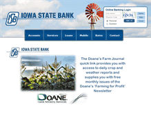 Tablet Screenshot of iowastatebank.com